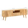 Solid mango wood TV cabinet 140x30x49 cm by vidaXL, TV Furniture - Ref: Foro24-287745, Price: 284,77 €, Discount: %