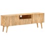 Solid mango wood TV cabinet 140x30x49 cm by vidaXL, TV Furniture - Ref: Foro24-287745, Price: 284,77 €, Discount: %