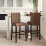 2 high stools made of solid rubber wood and synthetic leather by vidaXL, Kitchen stools - Ref: Foro24-4006184, Price: 153,10 ...