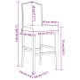 Hohe Hocker 2 Stück aus massivem Gummi, Holz und Stoff von vidaXL, Küchenhocker - Ref: Foro24-4006209, Preis: 109,72 €, Rabat...