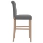 High stools 2 units solid rubber wood and fabric by vidaXL, Kitchen stools - Ref: Foro24-4006214, Price: 111,99 €, Discount: %