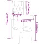 Hohe Hocker 2 Stück aus massivem Gummi, Holz und Stoff von vidaXL, Küchenhocker - Ref: Foro24-4006221, Preis: 127,23 €, Rabat...