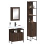 Set de muebles baño 3 pzas madera contrachapada roble marrón de vidaXL, Muebles de baño - Ref: Foro24-3214799, Precio: 166,30...