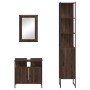 Set de muebles baño 3 pzas madera contrachapada roble marrón de vidaXL, Muebles de baño - Ref: Foro24-3214799, Precio: 166,30...