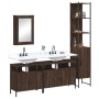 4-piece bathroom furniture set made of brown oak plywood by vidaXL, Bathroom furniture - Ref: Foro24-3214809, Price: 223,31 €...