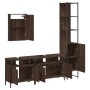 Set de muebles baño 4 pzas madera contrachapada roble marrón de vidaXL, Muebles de baño - Ref: Foro24-3214809, Precio: 223,31...