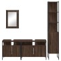 4-piece bathroom furniture set made of brown oak plywood by vidaXL, Bathroom furniture - Ref: Foro24-3214809, Price: 223,31 €...