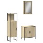 3-piece bathroom furniture set made of Sonoma oak plywood. by vidaXL, Bathroom furniture - Ref: Foro24-3214821, Price: 191,48...