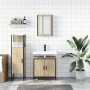 3-piece bathroom furniture set made of Sonoma oak plywood. by vidaXL, Bathroom furniture - Ref: Foro24-3214821, Price: 191,48...