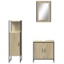 3-piece bathroom furniture set made of Sonoma oak plywood. by vidaXL, Bathroom furniture - Ref: Foro24-3214821, Price: 191,48...