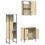 3-piece bathroom furniture set made of Sonoma oak plywood. by vidaXL, Bathroom furniture - Ref: Foro24-3214821, Price: 191,48...