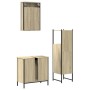 3-piece bathroom furniture set made of Sonoma oak plywood. by vidaXL, Bathroom furniture - Ref: Foro24-3214821, Price: 191,48...