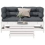 3-piece garden furniture set with white pine wood cushions by vidaXL, Garden sets - Ref: Foro24-3250757, Price: 336,59 €, Dis...