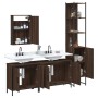 Set de muebles baño 4 pzas madera contrachapada roble marrón de vidaXL, Muebles de baño - Ref: Foro24-3214814, Precio: 233,05...