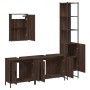 Set de muebles baño 4 pzas madera contrachapada roble marrón de vidaXL, Muebles de baño - Ref: Foro24-3214814, Precio: 233,05...