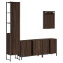 Set de muebles baño 4 pzas madera contrachapada roble marrón de vidaXL, Muebles de baño - Ref: Foro24-3214814, Precio: 233,05...