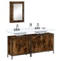 3-piece bathroom furniture set made of smoked oak plywood by vidaXL, Bathroom furniture - Ref: Foro24-3214792, Price: 164,96 ...