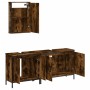 3-piece bathroom furniture set made of smoked oak plywood by vidaXL, Bathroom furniture - Ref: Foro24-3214792, Price: 164,96 ...