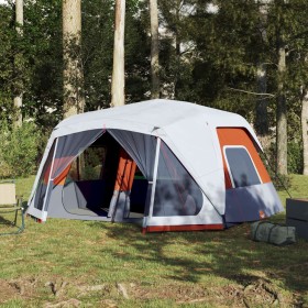 Family store LED 10 people quick opening gray orange by vidaXL, tents - Ref: Foro24-94303, Price: 304,99 €, Discount: %