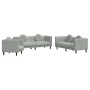 Set von Sofas mit 3 Stück Kissen hellgrauer Samt von vidaXL, Sofas - Ref: Foro24-3209247, Preis: 670,01 €, Rabatt: %