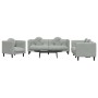 Set von Sofas mit 3 Stück Kissen hellgrauer Samt von vidaXL, Sofas - Ref: Foro24-3209247, Preis: 670,01 €, Rabatt: %