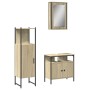 Set de muebles de baño 3 pzas madera contrachapada roble Sonoma de vidaXL, Muebles de baño - Ref: Foro24-3214816, Precio: 172...