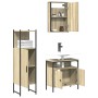 3-piece bathroom furniture set made of Sonoma oak plywood. by vidaXL, Bathroom furniture - Ref: Foro24-3214816, Price: 194,43...