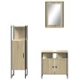 Set de muebles de baño 3 pzas madera contrachapada roble Sonoma de vidaXL, Muebles de baño - Ref: Foro24-3214816, Precio: 194...