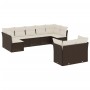 Garden sofa set 9 pieces and brown synthetic rattan cushions by vidaXL, Garden sets - Ref: Foro24-3218153, Price: 594,10 €, D...