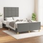 Estructura de cama con cabecero tela gris oscuro 120x190 cm de vidaXL, Camas y somieres - Ref: Foro24-3270514, Precio: 171,99...