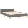 Estructura de cama con cabecero tela gris oscuro 120x190 cm de vidaXL, Camas y somieres - Ref: Foro24-3270514, Precio: 171,99...