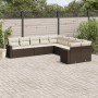 Garden sofa set 10 pieces and brown synthetic rattan cushions by vidaXL, Garden sets - Ref: Foro24-3219503, Price: 683,99 €, ...