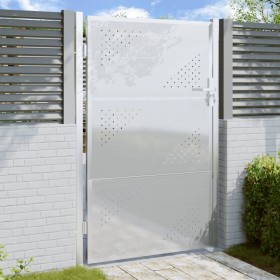 Puerta de jardín de acero inoxidable 100x150 cm de vidaXL, Puertas de jardín - Ref: Foro24-376489, Precio: 184,14 €, Descuent...