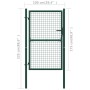 Puerta de valla de acero verde 100x175 cm de vidaXL, Puertas de jardín - Ref: Foro24-145735, Precio: 174,85 €, Descuento: %