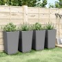 Jardineras 4 unidades PP gris claro 32,5x32,5x57 cm de vidaXL, Maceteros y jardineras - Ref: Foro24-367852, Precio: 121,67 €,...