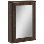 Armario con espejo baño madera marrón roble 42x12x60 cm de vidaXL, Tocadores - Ref: Foro24-842435, Precio: 48,41 €, Descuento: %