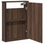 Armario con espejo baño madera marrón roble 42x12x60 cm de vidaXL, Tocadores - Ref: Foro24-842435, Precio: 48,41 €, Descuento: %