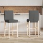 High stools 2 units solid rubber wood and fabric by vidaXL, Kitchen stools - Ref: Foro24-4006190, Price: 104,99 €, Discount: %