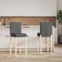 High stools 2 units solid rubber wood and fabric by vidaXL, Kitchen stools - Ref: Foro24-4006190, Price: 104,99 €, Discount: %