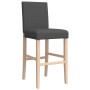 High stools 2 units solid rubber wood and fabric by vidaXL, Kitchen stools - Ref: Foro24-4006190, Price: 104,99 €, Discount: %