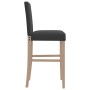 High stools 2 units solid rubber wood and fabric by vidaXL, Kitchen stools - Ref: Foro24-4006190, Price: 104,99 €, Discount: %