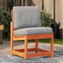 Silla de jardín madera maciza de pino marrón cera 50,5x55x77 cm de vidaXL, Sofás modulares de exterior - Ref: Foro24-844660, ...