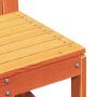 Silla de jardín madera maciza de pino marrón cera 50,5x55x77 cm de vidaXL, Sofás modulares de exterior - Ref: Foro24-844660, ...