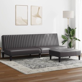 Set mit 2 Stück Sofas Kunstleder grau von vidaXL, Sofas - Ref: Foro24-3216286, Preis: 274,82 €, Rabatt: %