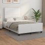 Bed frame with headboard white synthetic leather 120x190 cm by vidaXL, Beds and slatted bases - Ref: Foro24-3270549, Price: 1...