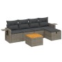 Set de muebles de jardín 6 pzas y cojines ratán sintético gris de vidaXL, Conjuntos de jardín - Ref: Foro24-3264945, Precio: ...