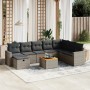 Garden furniture set 9 pieces and gray synthetic rattan cushions by vidaXL, Garden sets - Ref: Foro24-3264875, Price: 565,99 ...