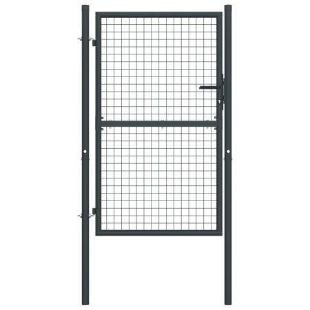 Puerta de malla de jardín de acero galvanizado gris 100x250 cm de vidaXL, Puertas de jardín - Ref: Foro24-145775, Precio: 228...