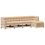 5-piece garden furniture set with solid pine wood cushions by vidaXL, Garden sets - Ref: Foro24-3250832, Price: 486,99 €, Dis...