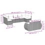 Set aus 8-teiligen Gartensofas und Kissen Kunstrattan schwarz von vidaXL, Gartensets - Ref: Foro24-3254153, Preis: 571,99 €, ...